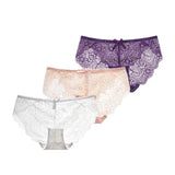 Sexy Lace Underwear Women Transparent Low Waist Panties Cotton Crotch Briefs for Girls Breathable Seamless
