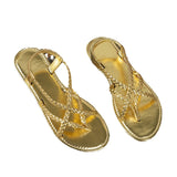 Zingj Sandals Women 2024 Summer Round Toe Pedal Casual Plus Size Beach Women's