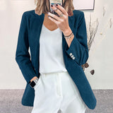 Zingj And Winter New Corduroy Cardigan Temperament Slim Solid Color Leisure Professional Small Suit Jacket-Outfit