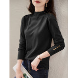 High Collar Knitting Bottom Shirt Female Autumn Winter Korean Version Of Foreign Style Inside The Loose Sweater To