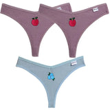 Embroidery Cotton G-String Women's Panties Underwear Female Panties For Women Low Rise Comfortable Thongs Woman