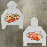 Men's Hoodie Y2K Original Hip-Hop Cartoon Graphic Print Pullover Fashion Leisure Loose Sports Shirt