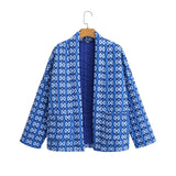 Autumn 2025 Women's Ethnic Style Quilted Cotton Printed Cotton Clothes And Cotton