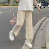 Women Harajuku Heart-print Summer Femme Loose Casual Cute College All-match High Street Kawaii Fashion Mujer