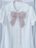 Japanese Fairy Blouse Sweet Casual All Match Y2k Aesthetic Ruffled Blusas Cute Kawaii Turn Down Collar Shirts Women