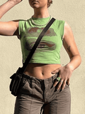 Turbo Eye Cropped Tank Top-Outfit
