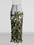 Spring 2025 New Personality Street Trending Irregular Splicing Bump Color High-Waist Hip Half-Dressed