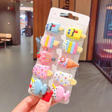 New Girls Cute Cartoon Ice Cream Unicorn Hair Clips Kids Lovely Hairpins Headband Barrettes Fashion Hair