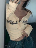 Y2K Long Sleeve Ribbed Knit Crop Top- Outfit