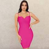 Lady Bandage Dress 2021 New Arrival Sexy White Bodycon Dress Women Summer Celebriity Club Party Dress Birthday
