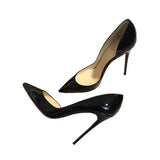 Black High Heels Shoes Woman Pumps 12cm Tacones Pointed Toe Stilettos Talon Femme Sexy Wedding Shoes QKOU003