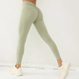 Zingj Embarrassment Line Peach Hip Fitness Yoga Pants V Waist Hip Tight Sports Pants-Outfit