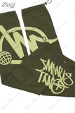 Pop Hot Hip Hop Cargo Pants Men's Y2K Gothic New Fashion Retro Casual Pants Couple Loose Straight Wide-Leg Pants