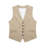 2025 New Women's Linen Blend, Vest, Vest And Shorts