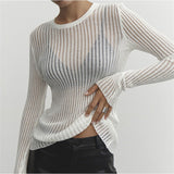 Spring And Summer New Hot Selling Long Sleeve Round Neck Thin Breathable Knitted Shirt Sunscreen Hooded