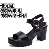 And Thick Waterproof Table Sandals Women High Heel With Heel Toe Model Show Shoes Buckle With Fish Mouth Sandals Shoes