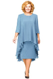 Shipping Mother of The Bride Dresses 2021 Chiffon Plus Size Long Sleeve Party Gown robe de soire de
