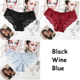 Sexy Lace Panties Solid Soft Breathable Briefs Seamless Women Underwear Ladies Panty Transparent Tempting Low-Rise