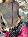 Sleeveless Knit Tank Top- Outfit