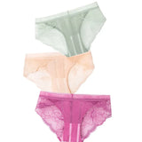 Panties Low Waist Hollow Briefs Solid Color Women's Underpants Lace Flower Panties Seamless Close-fitting Sexy