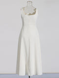 French Three-Dimensional Flower High-End Long Dress 2025 New Fashion Slinged Temperament Thin Dress Women's