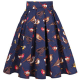 Preppy Style Women Short Skirt High Waist 2022 Floral Printed Jupe Longo Elegant Vintage Pleated Skirts Womens