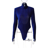 Women Fashion Long Sleeve Velvet Bodycon T Shirt Tops Bodysuit 2022 Spring Autumn Clothes Wholesale Items