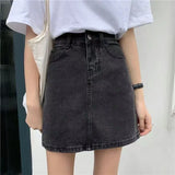 Zingj Size Fishtail Skirt Skirt Female Autumn A-Line Skirt Tall Waist Irregular Medium Long Hot Girl Bag Hip Denim Skirt-Outfit