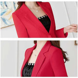 Autumn Suit Women Blazer Set Elegant Suit Collar Long Sleeve Velvet Coat Double Breasted Tube Top Jumpsuit for Office