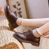 Zingj Small Leather Shoes Female 2024 College Style Retro With Skirt Mary Jane Women's Shoes New Spring And Autumn-Outfit