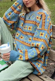 Vintage Floral Jumper Sweater- Outfit