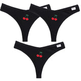 Embroidery Cotton G-String Women's Panties Underwear Female Panties For Women Low Rise Comfortable Thongs Woman