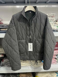 Solid Color Collar Zipper Large Pocket With Long-Sleeved Cotton Coat Water-Washed Cotton