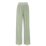 Boho Solid Color Tops or Pants Suit Casual Autumn Clothes Woman Long Sleeves Top Bottoms Full Length Pants Beach Wear
