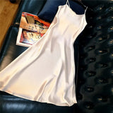 Stretch Lace Satin Slip Dress for Women Plus Size Summer Dress Clothing Women Black Sexy
