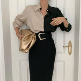 Sleeve Women Blouse 2021 New Spring Office Lady Button Turn Down Collar Shirts for Women Plus Size Ladies Fashion