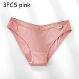 Women's Panties Women's Cotton Briefs Female Underpants V Waist Brief Underwear Plus Size Pantys Lingerie M-4XL