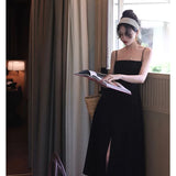 New Elegant Spaghetti Strap Midi Dress Women Sexy Bodycon Party Birthday Holiday Beach Fashion