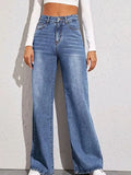 Cat-Beard Monkey Wide-Leg Jeans Woman-Outfit