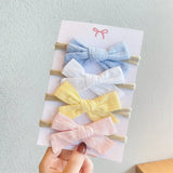 Soft Nylon Baby Girl Headband Bowknot Newborn Headbands Elastic Hair Bands Infant Turban Headwear Kids Hair