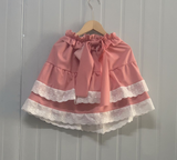 Summer Japanese Kawaii Lolita Pleated Skirts Womens Sweet Lace Patch Ruffle Cake Skirt Cute Bow Faldas Mujer Moda