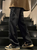 Men's Star Loose Straight Leg Jeans- Outfit