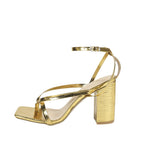 Women High Heel Sandals Square Head Thick Heded Toe Fashion Temperament Simple Female High-Heeled