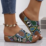 Zingj New Summer Wedge Slippers Female Sandals Thick Platform Plus Size One-Word