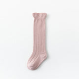 to 4 Yrs Baby Girls Boys Uniform Knee High Socks Tube Ruffled Infants Toddlers Socks Children's Long Socks for