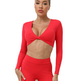 Zingj Nude Yoga Long Sleeve Women Fitness Clothing Sports Yoga Long Sleeve T-Shirt Sports Fitness Jacket Women-Outfit
