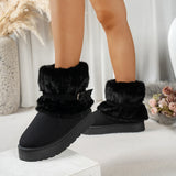 Autumn And Winter New Fashion Plus Velvet Wool Thick Middle-Capped Female Snow