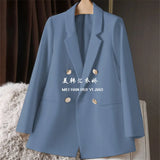 Zingj Suit Jacket Female Spring And Autumn 2024 New Small Spring And Autumn Suit Jacket Temperament Korean Version Casual