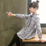 Spring Autumn Girl Dress Cotton Long Sleeve Children's Dress Floral Kids Dresses for Girls Fashion Girls Princess