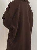 Fleece Patchwork Half Zip Sweatshirt- Outfit